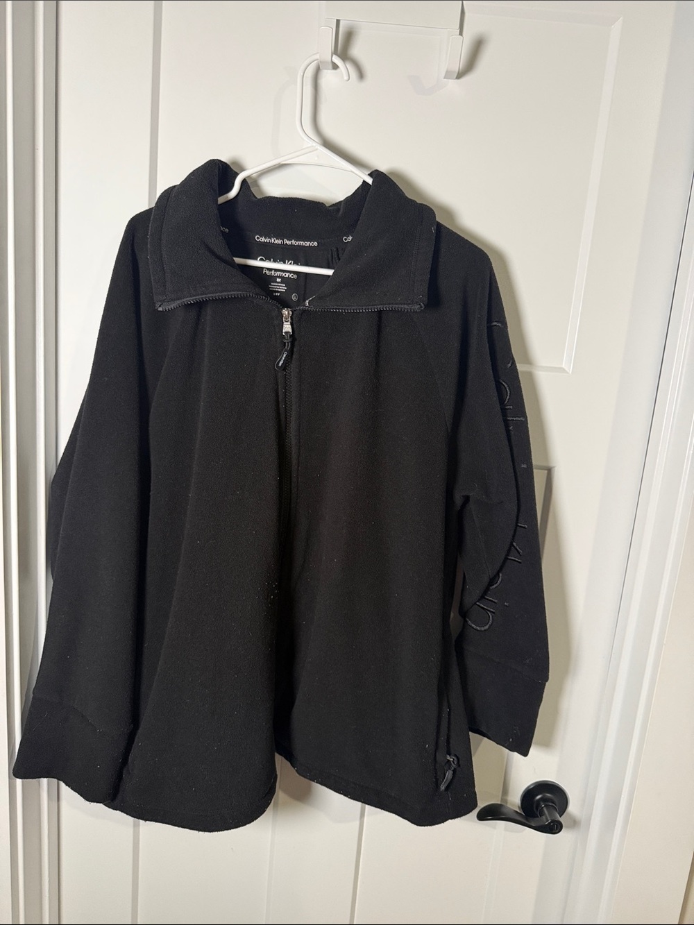 Calvin Klein Black Zip-Front Bomber Jacket